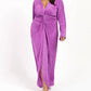 Fashion Szn Curve - Plisse Flare Sleeve Midaxi Dress