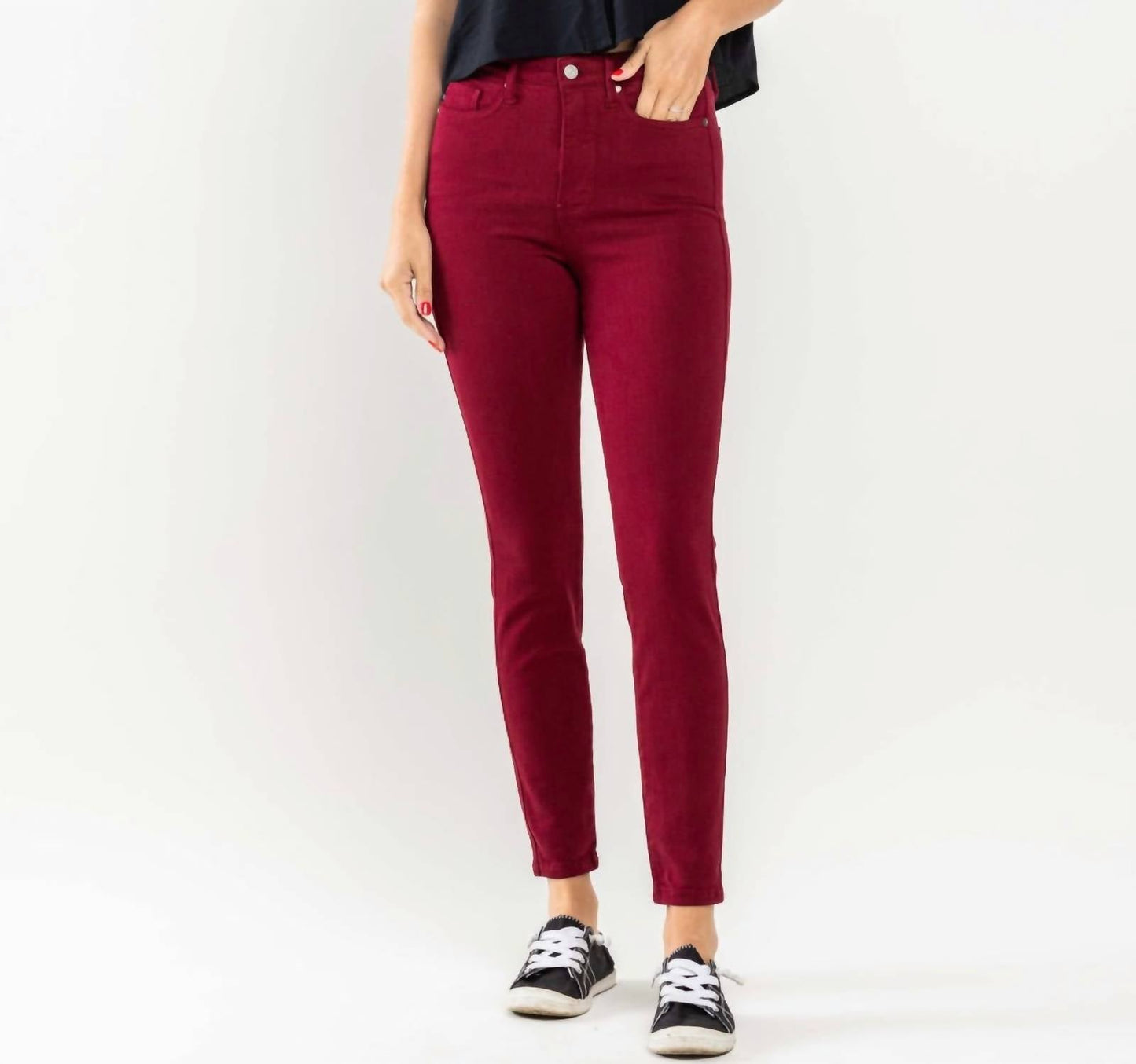 Judy Blue - High Waist Tummy Control Garment Dyed Skinny Jeans