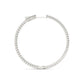 14k White Gold Slim Two Sided Diamond Hoop Earrings (1 1/2 cttw)