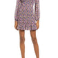 Floral Ruched Balloon Sleeve Minidress