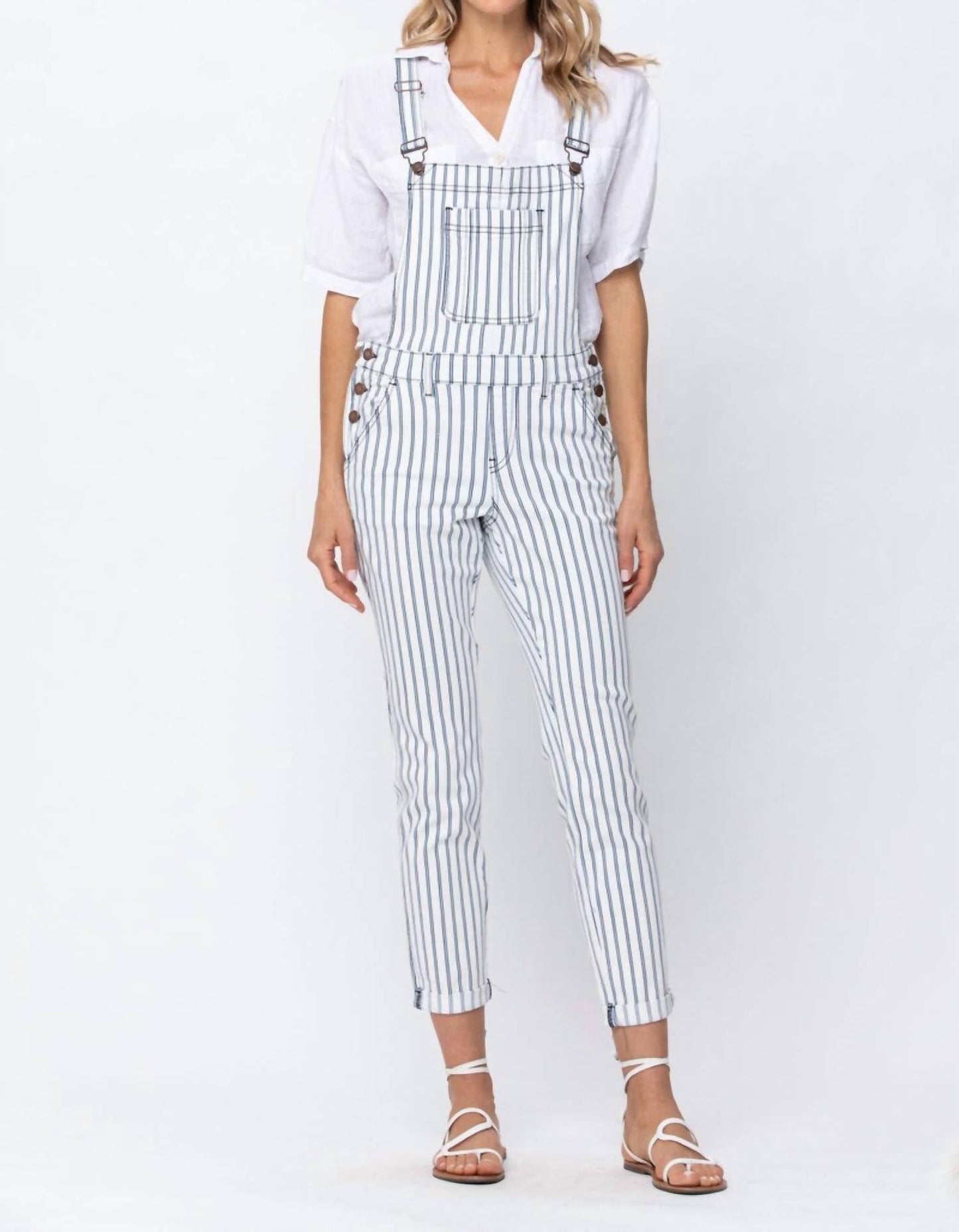 Judy Blue - Railroad Stripe Overalls