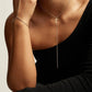 Eklexic - Women's Dainty Script Love Lariat Necklace