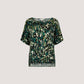 Apricot - Abstract Brushstroke Woven Top