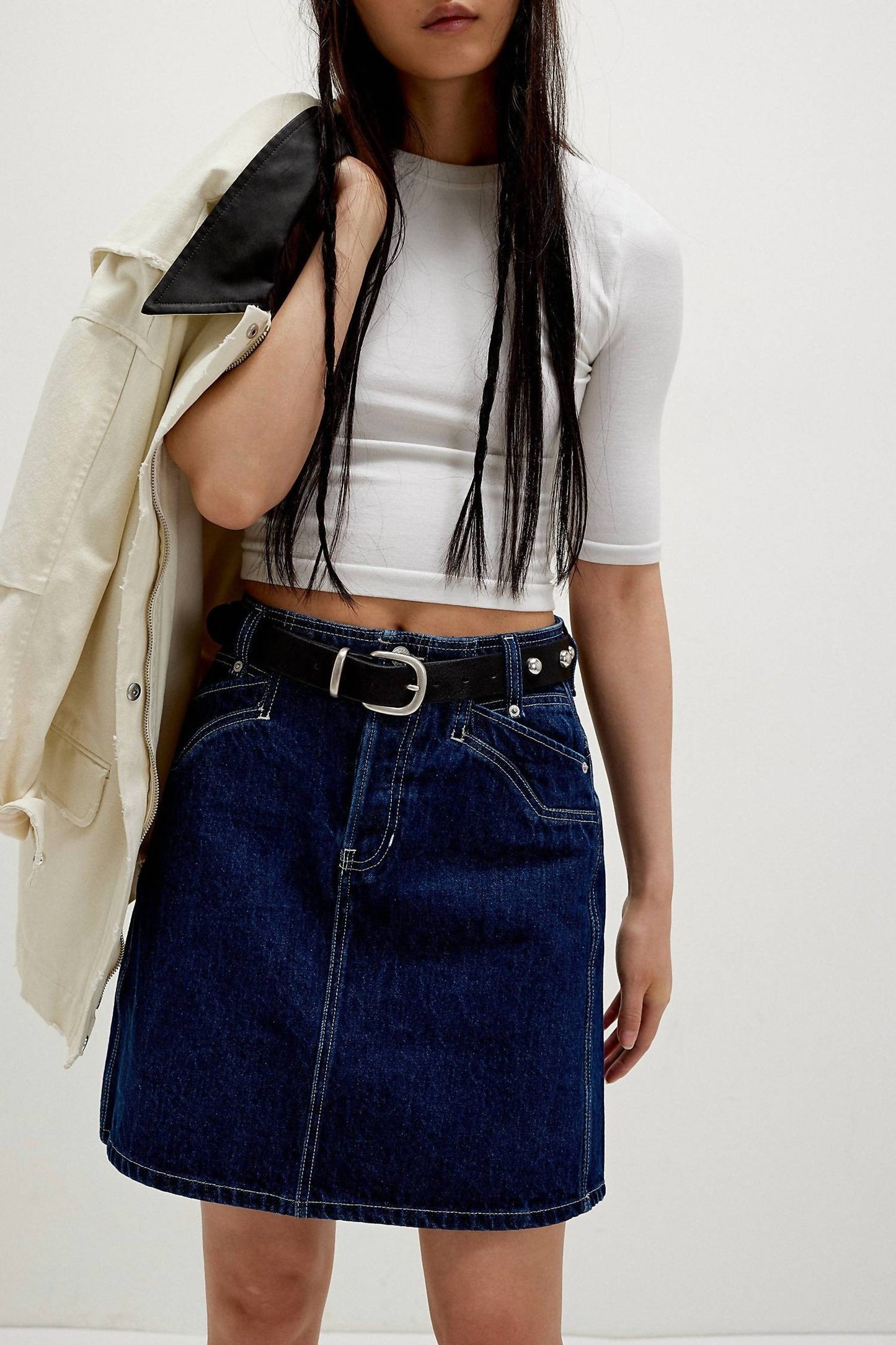 Free People - Suzy Denim Midi Skirt