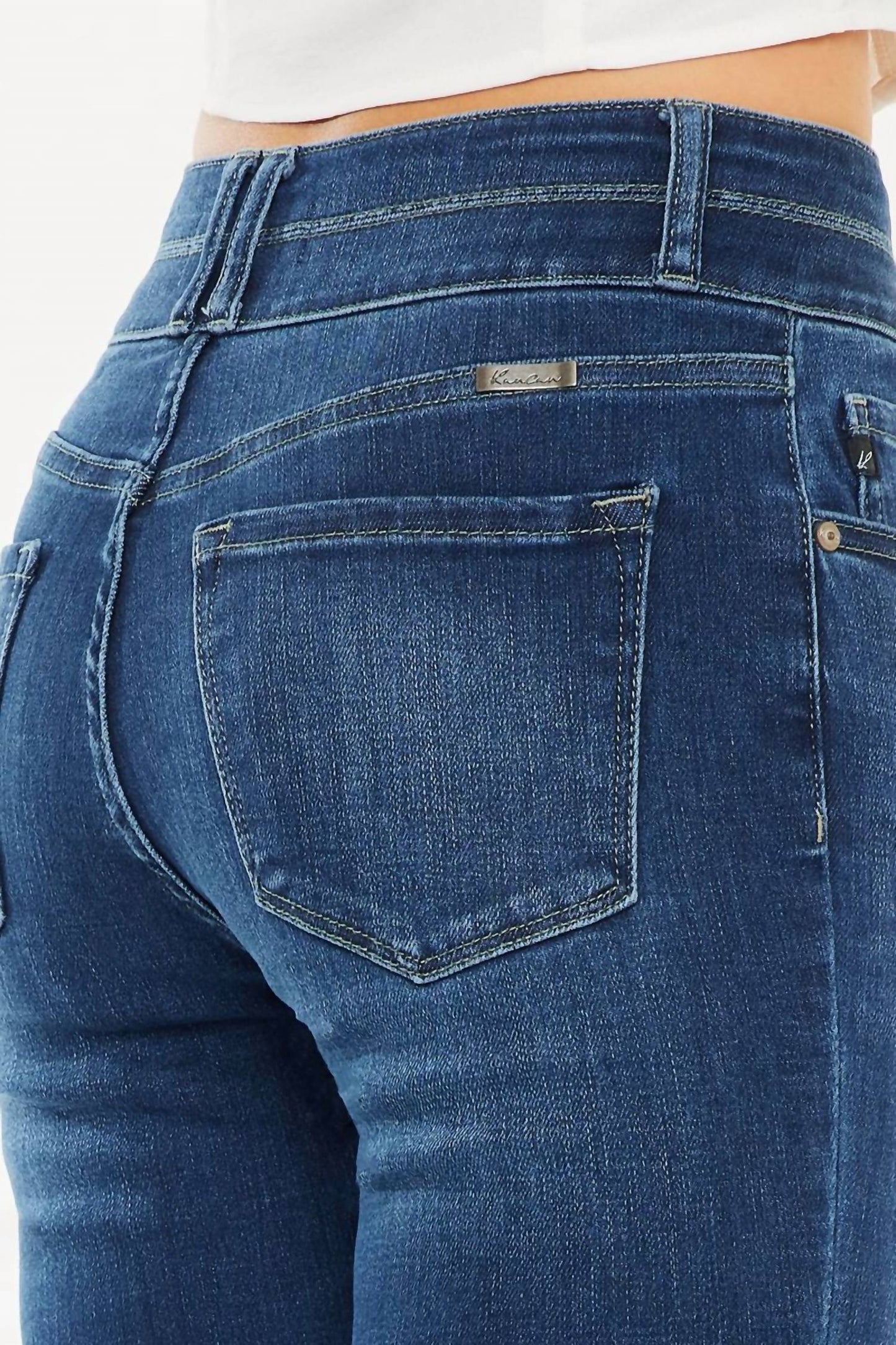 Kancan - Petite High Rise Skinny Bootcut Jeans
