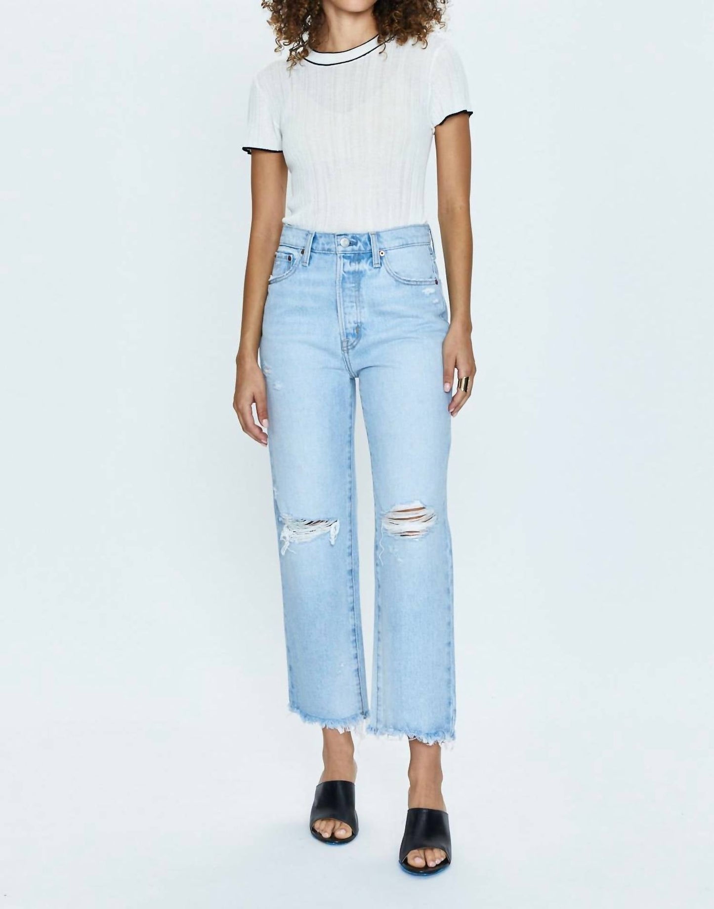 Pistola - Cassie High Rise Straight Jeans