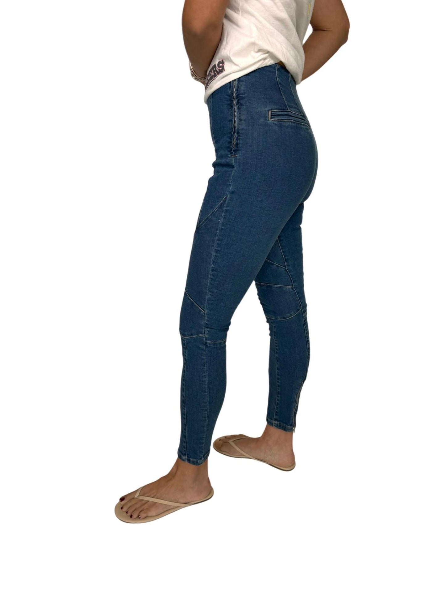 Free People - Women's Bella Moto High Rise Skinny Jean