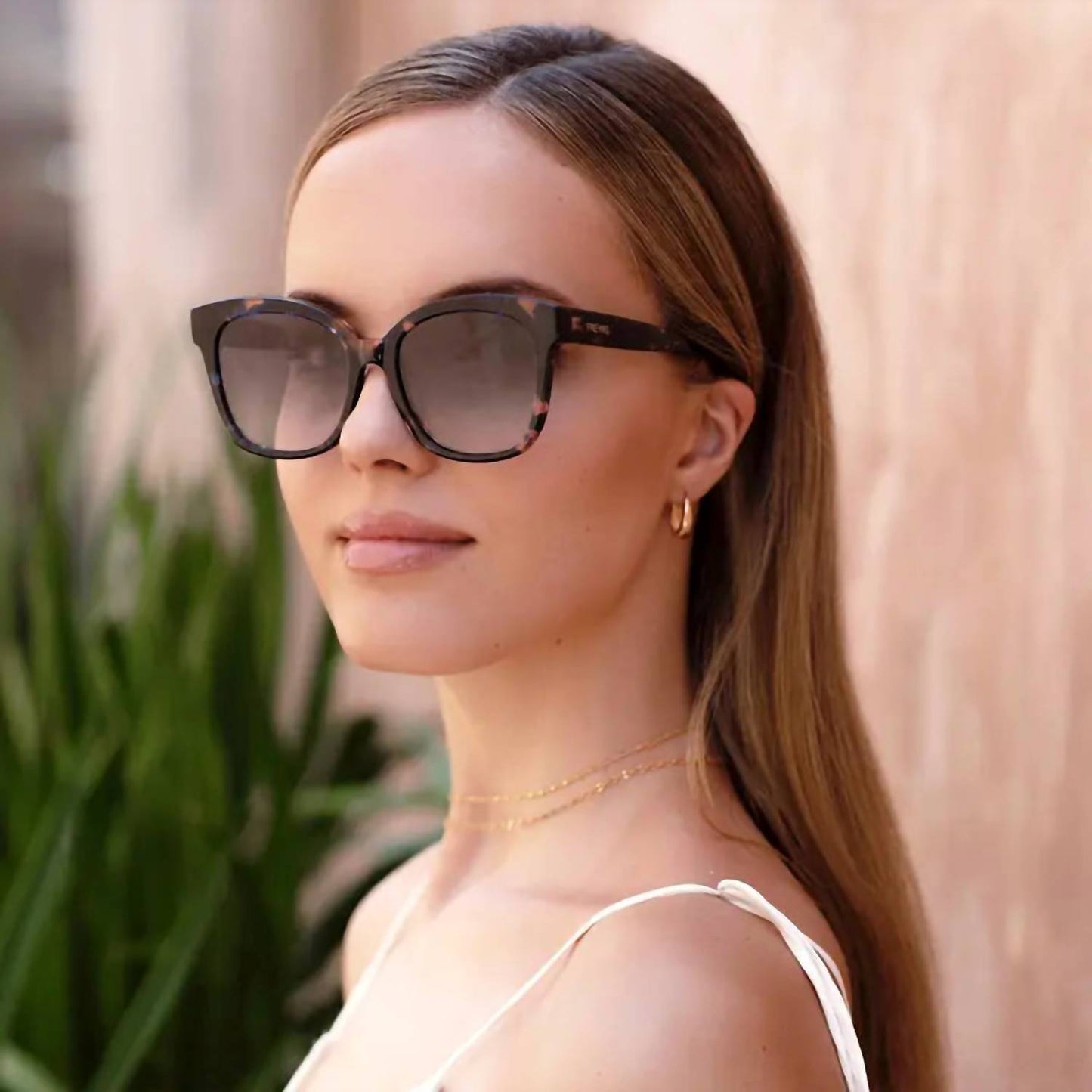 Freyrs Eyewear - Women's Amber Acetate Cat Eye Sunglasses
