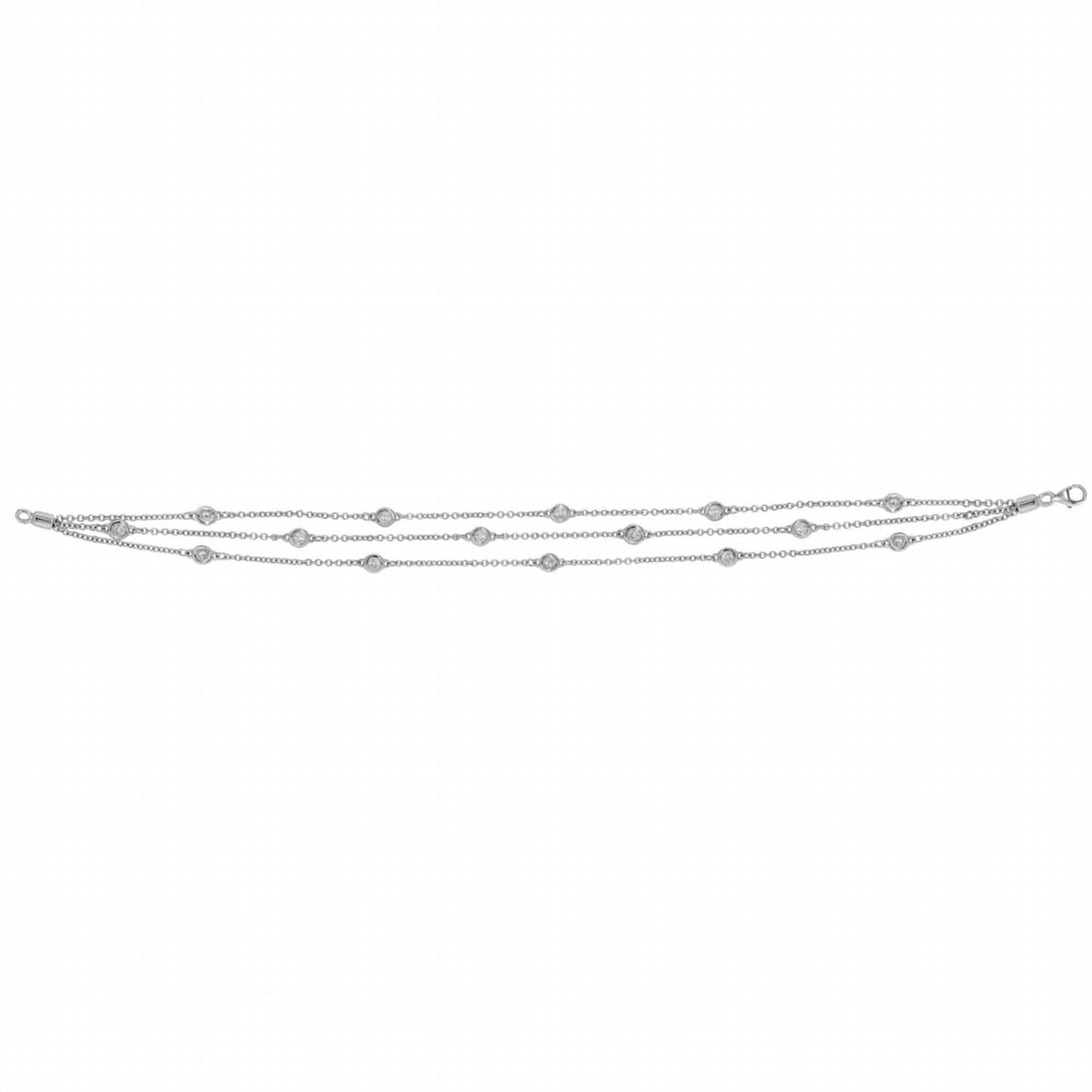 Diana M Jewels - 0.50cts Triple Chain Diamonds Bracelet