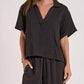 Elan - Beachy Gauze V-neck Top