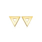 14k Yellow Gold Polished Open Triangle Post Earrings