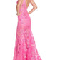Ellie Wilde - Floral Sequin Fit And Flare Prom Dress