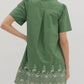 Entro - Contrast Embroidered Floral Dress