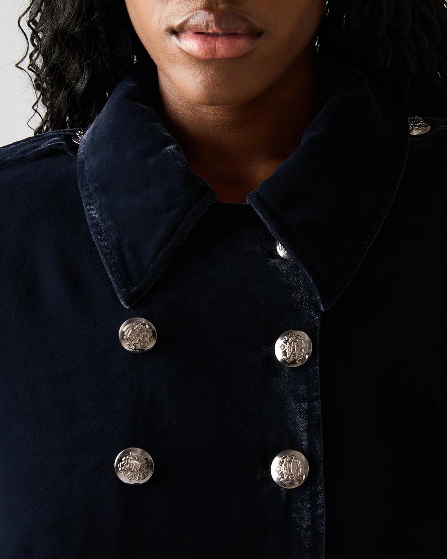 Steve Madden - Tonia Velvet Button Blazer