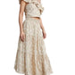 Buttermelon - Abey Leaf Print One-Shoulder Cropped Top & Maxi Skirt