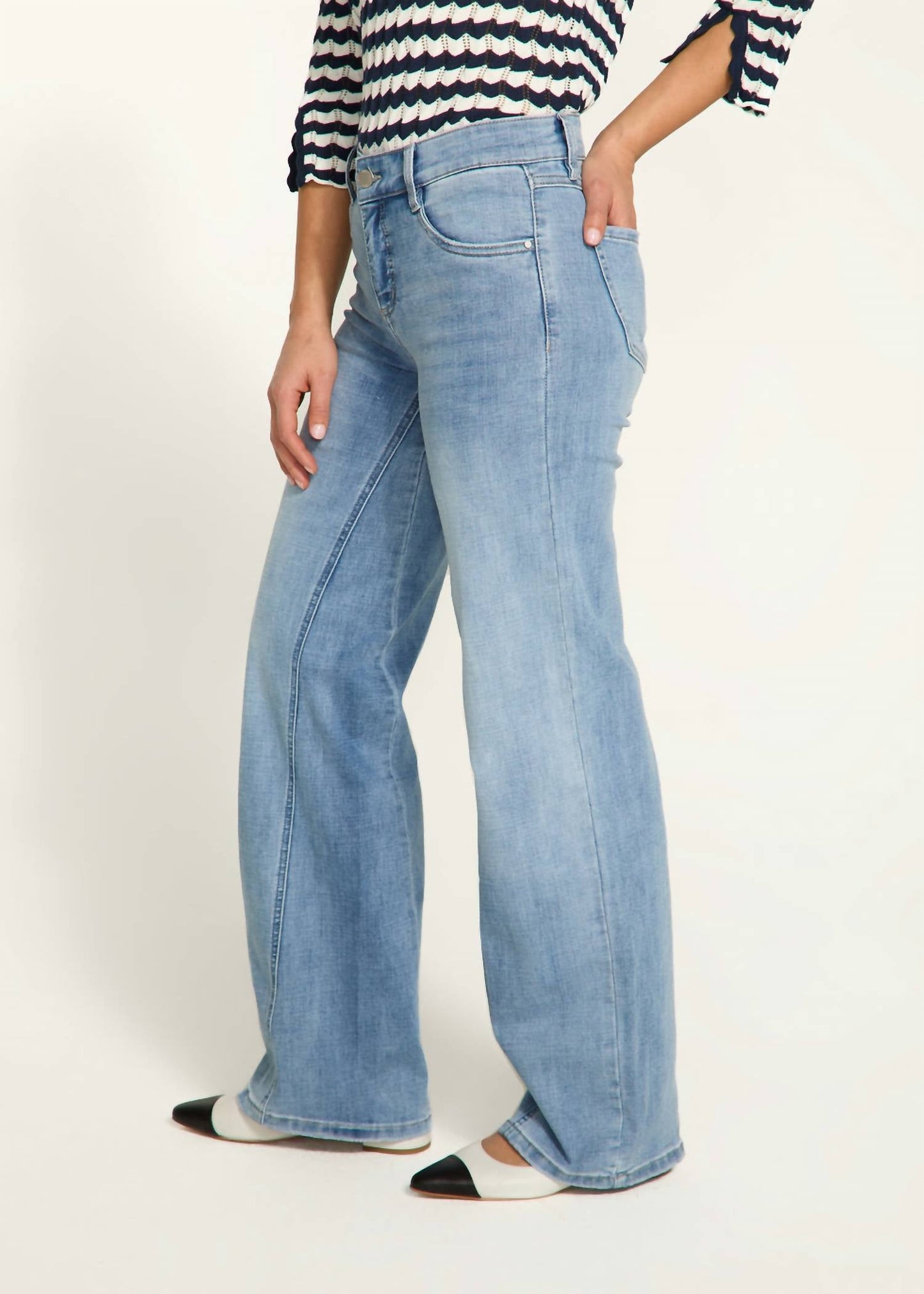 Fdj - Christina Mide Rise Wide Leg Jean