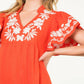 Thml - Flutter Sleeve Embroidered Dress