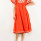 Thml - Flutter Sleeve Embroidered Dress