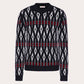 Valentino - Geometric Pattern Crew Neck Sweater