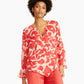 Alfani Women's Printed Blouse Wine Size Large