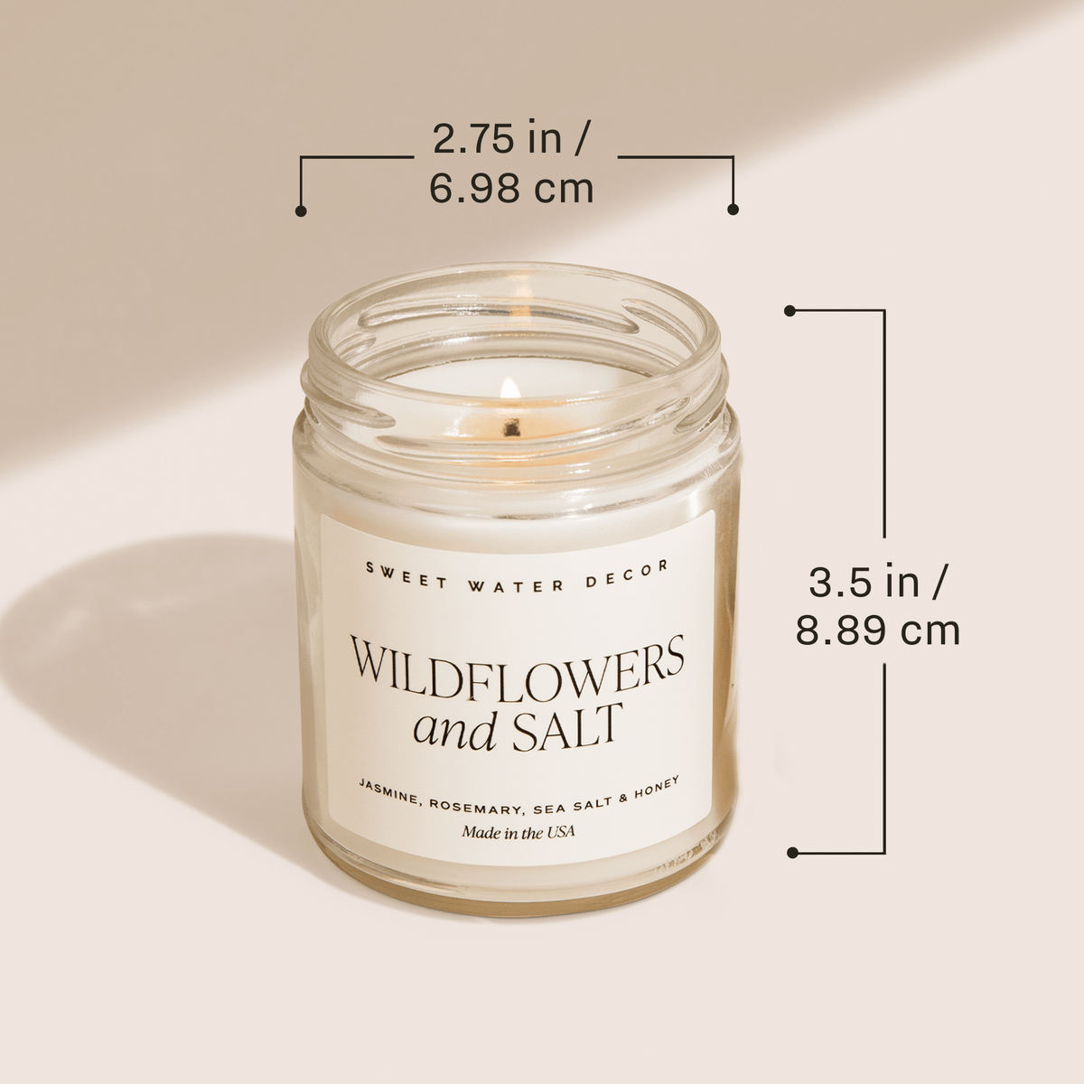 Merry and Bright Soy Candle - Patterned Clear Jar - 9 oz