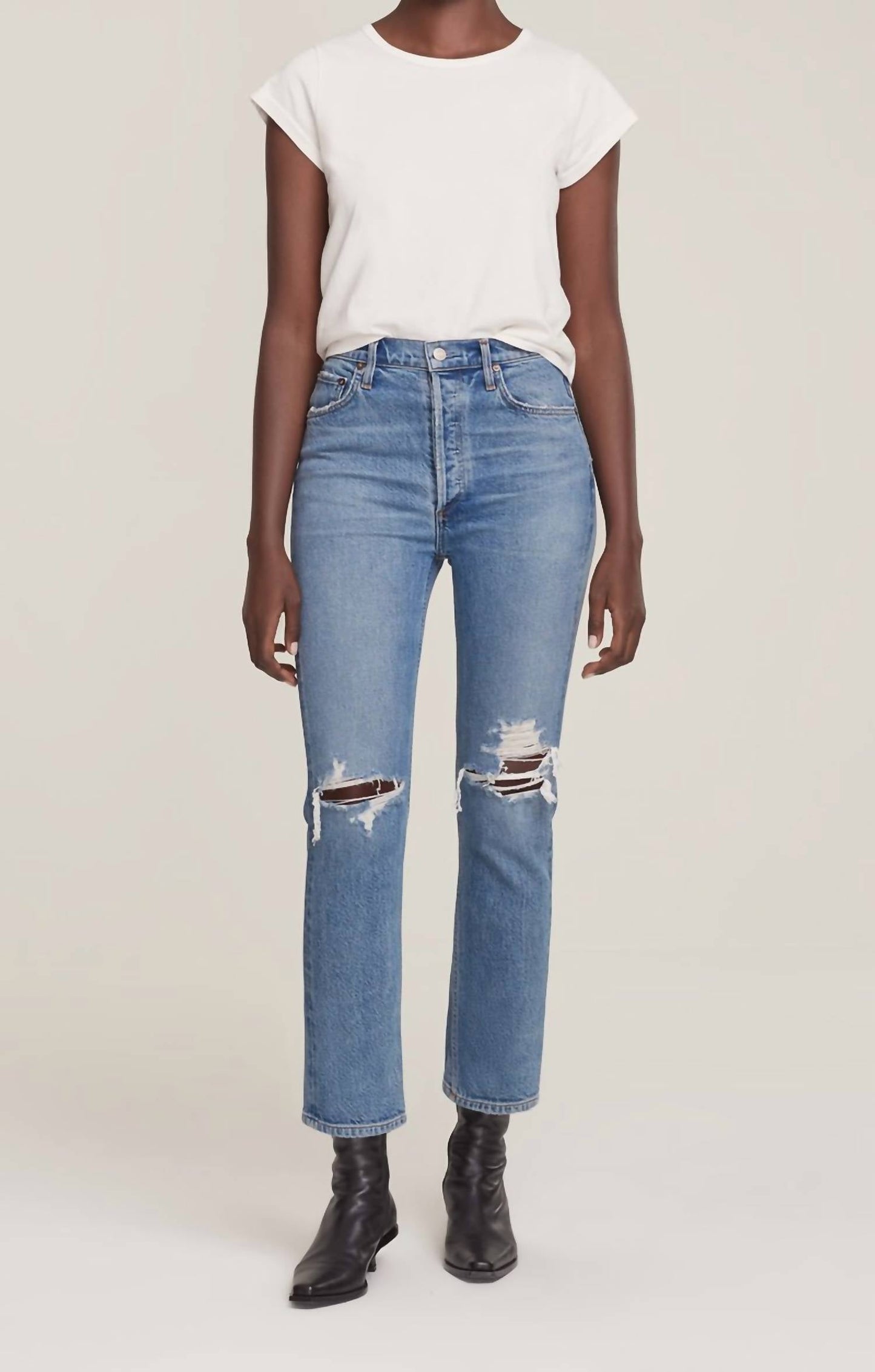 Agolde - RILEY HIGH RISE STRAIGHT CROP JEANS