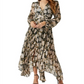 Astr the Label Ayana Floral Pleated Long Sleeve Maxi Dress