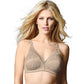Bali Women's Double Support Spa Closure Wirefree Bra Soft Taupe