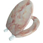 J&V Textiles Round Toilet Seat With Easy Clean & Change Hinge