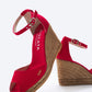 Aiguafreda Canvas Espadrille Sandal Wedges