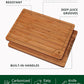 Cutting Board Set of 3, Bamboo, Brown
