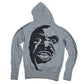 Shannon Briggs The Cannon Lets Go Champ Womens V Neck Sweater Hoodie Gray