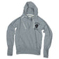 Shannon Briggs The Cannon Lets Go Champ Womens V Neck Sweater Hoodie Gray