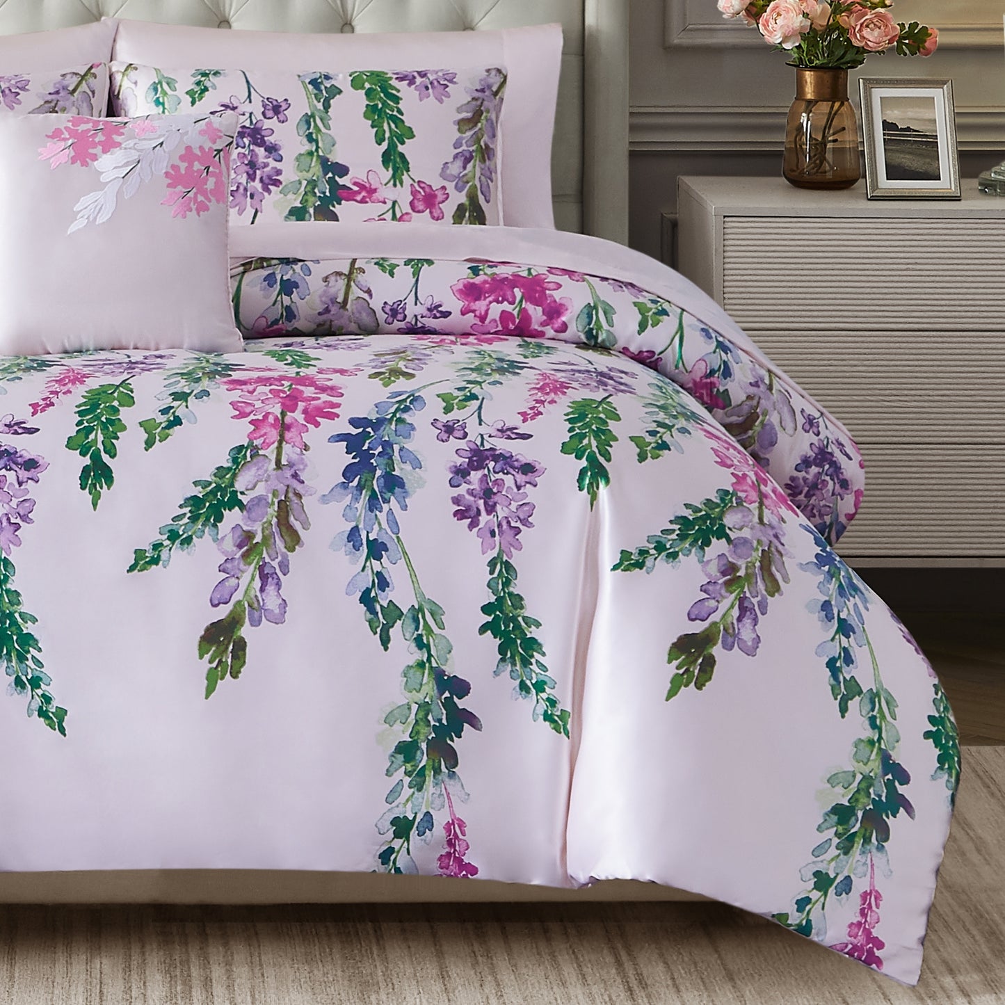 BCBG Satin Nolita 8 Piece Comforter Set Bed in a Bag