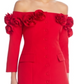 Lucy Paris Off The Shoulder Rosette Mini Dress Red