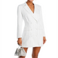 Lucy Paris Rhinestone Blazer Dress White Size XS