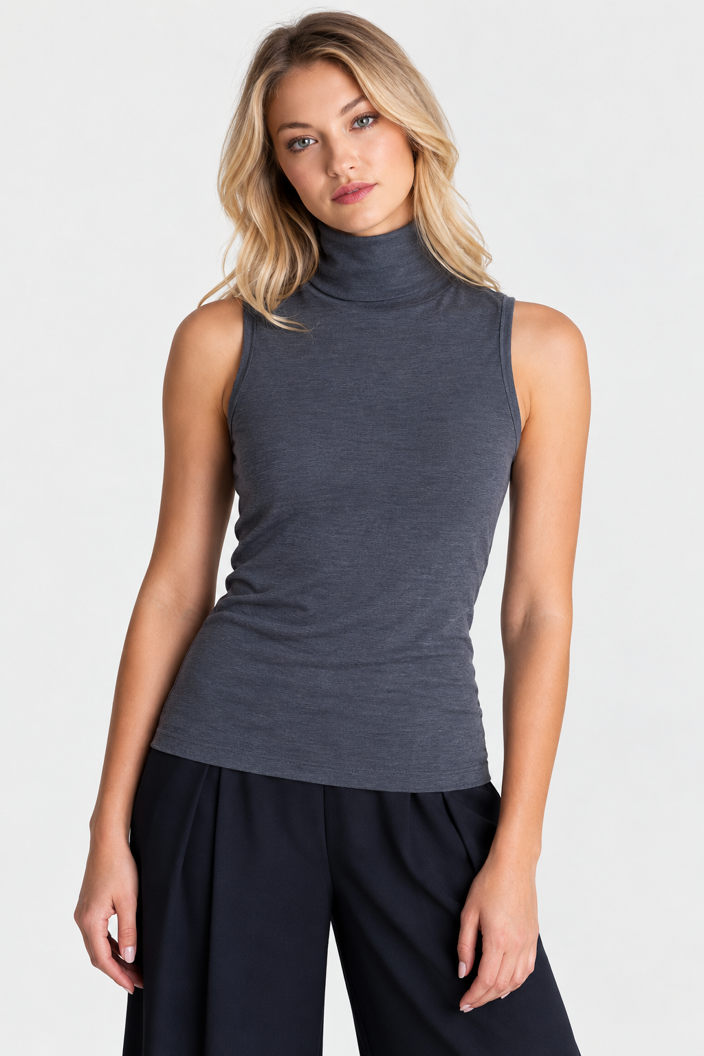 Sleeveless Turtleneck Shirt