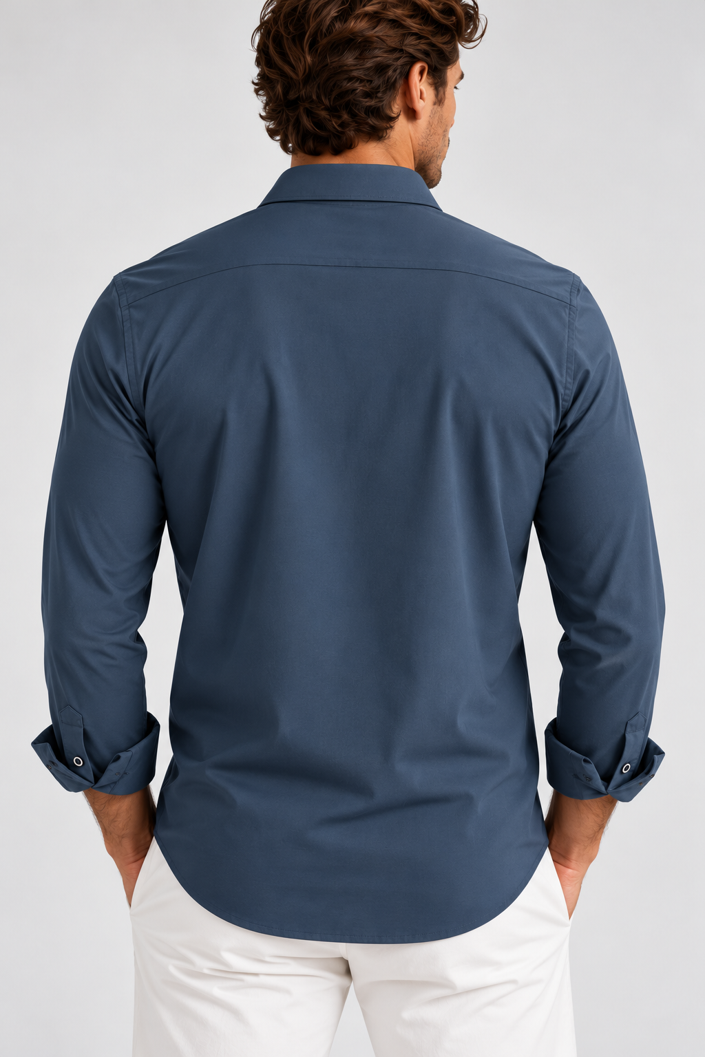 'Single Shot' Long Sleeve Shirt - Blue Night