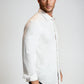 Single Shot Button Front Long Sleeve Shirt - White