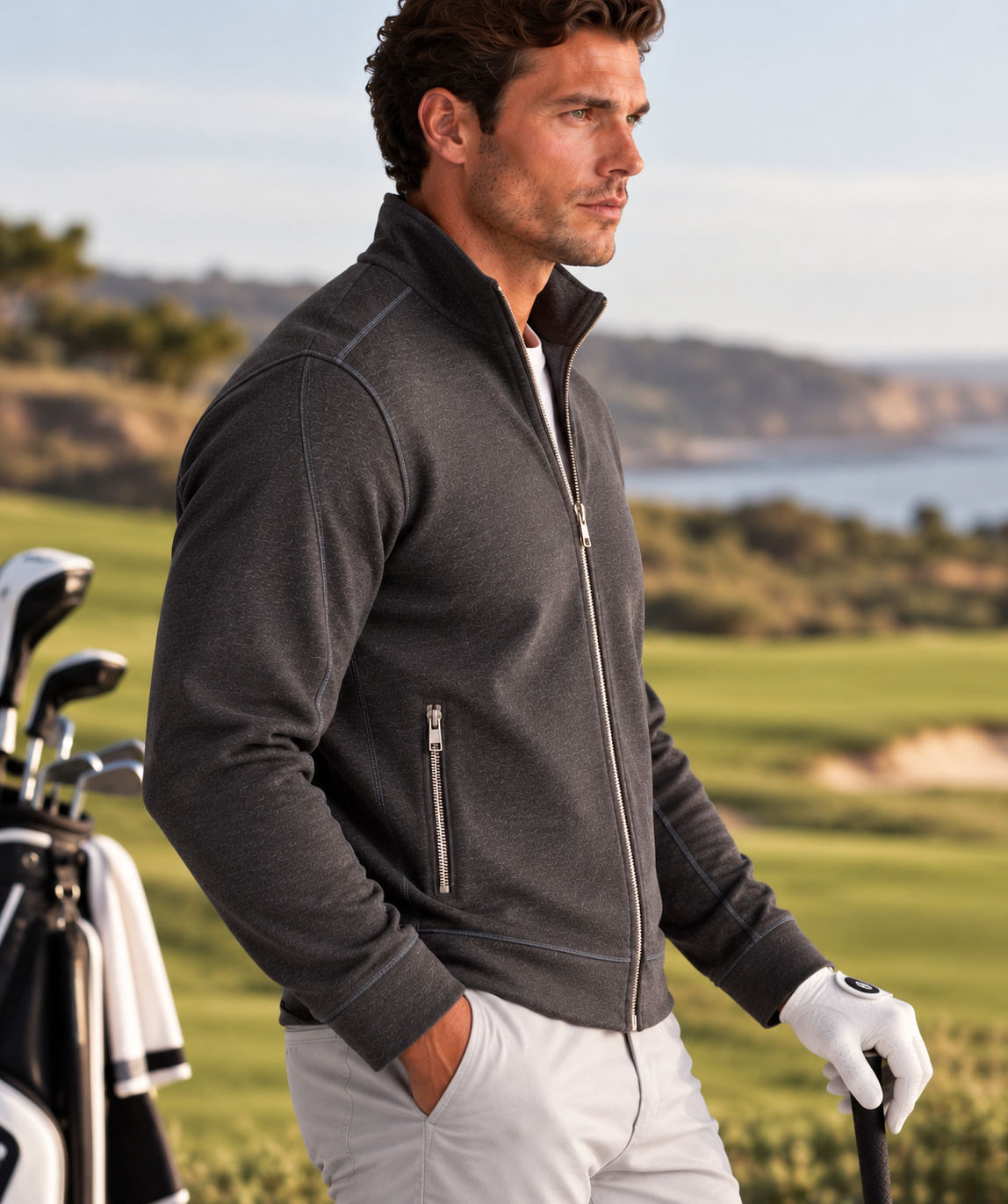 Breckenridge Full-Zip Sweatshirt - Charcoal Grey