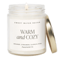 Warm and Cozy Soy Candle - Clear Jar - 9 oz
