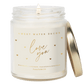 Love You Soy Candle Patterned - Clear Jar - 9 oz (Driftwood and Mahogany)