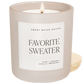 Favorite Sweater Soy Candle - Tan Matte Jar - 15 oz (Cashmere and Vanilla)