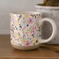 Floral 14 oz Stoneware Coffee Mug