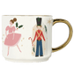 Nutcracker 14 oz Gold Handle Coffee Mug