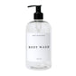 White Text Labels for Plastic and Glass Dispensers
