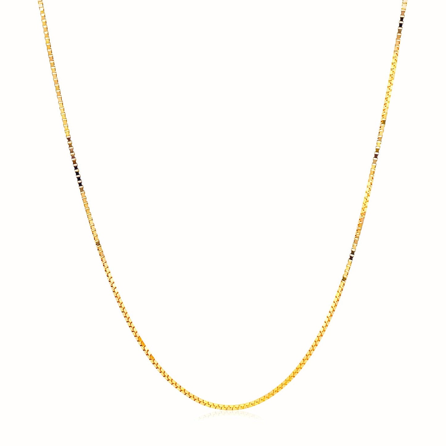 14k पीला सोना एडजस्टेबल बॉक्स चेन 0.7mm
