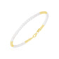 14k Yellow Gold High Polish Freshwater Pearl Pallina Bead Bracelet
