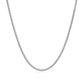 14k व्हाइट गोल्ड राउंड व्हीट चेन 1.5mm