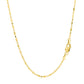 14k Yellow Gold Diamond-Cut Alternating Bead Chain 1.5mm